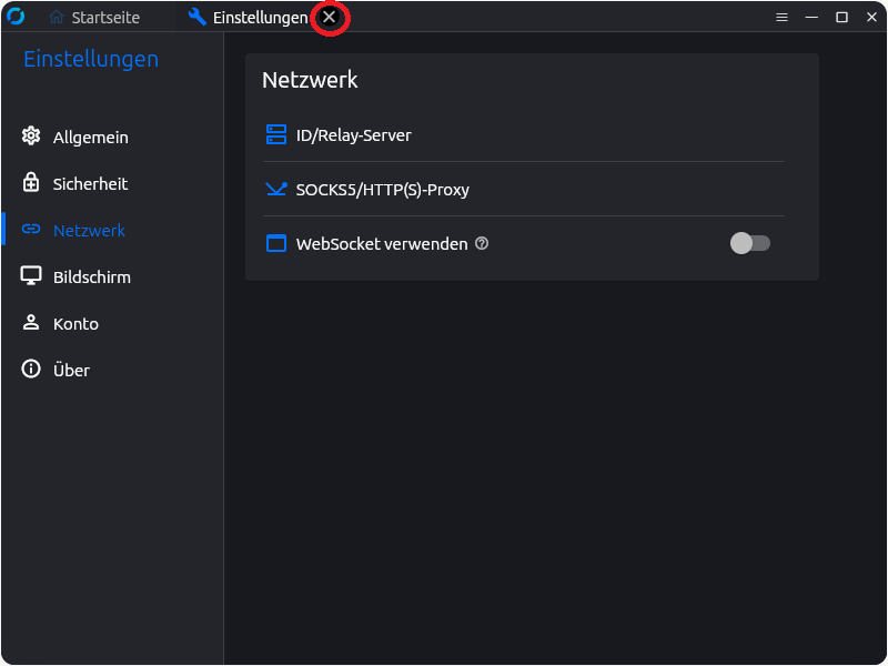 Rust Desk Einstellungen